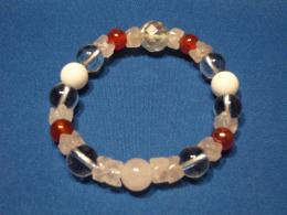 ローズクオーツ入り　お買い得ブレスレット